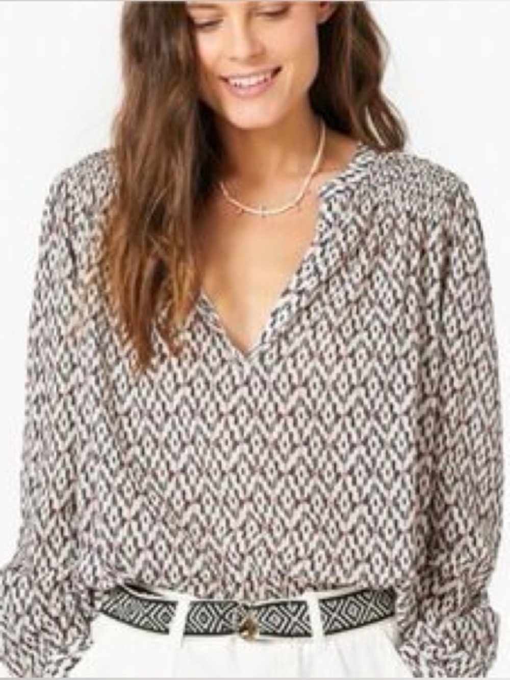 Xirena Aimi V-Neck Popover Long Sleeve Top XS